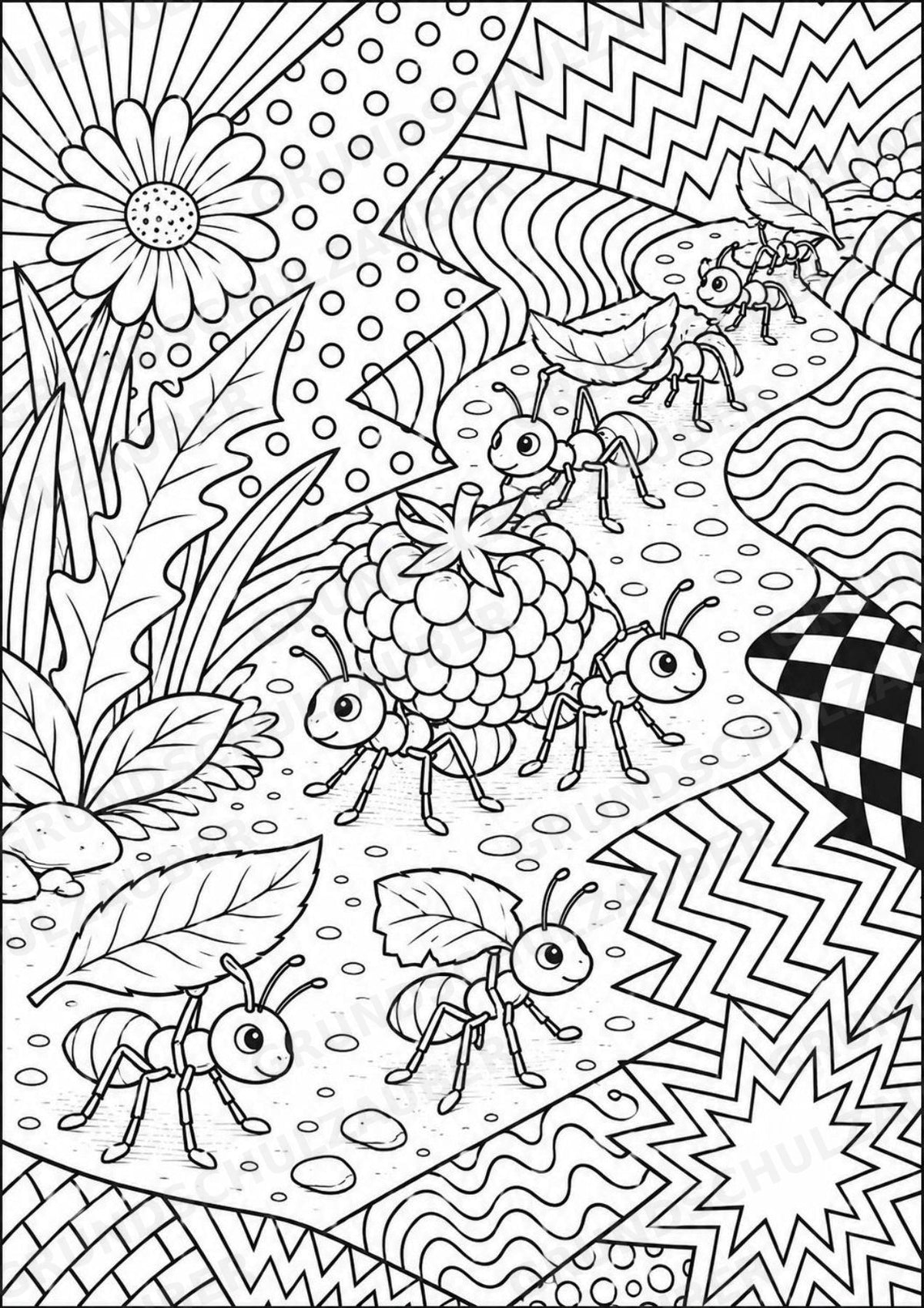 Insekten POP Art Ausmalbilder 15 Malvorlagen – Materialseite 6