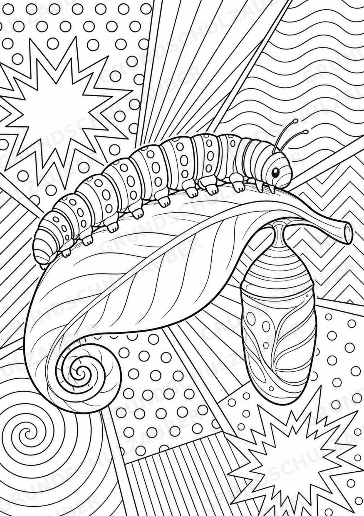 Insekten POP Art Ausmalbilder 15 Malvorlagen – Materialseite 9