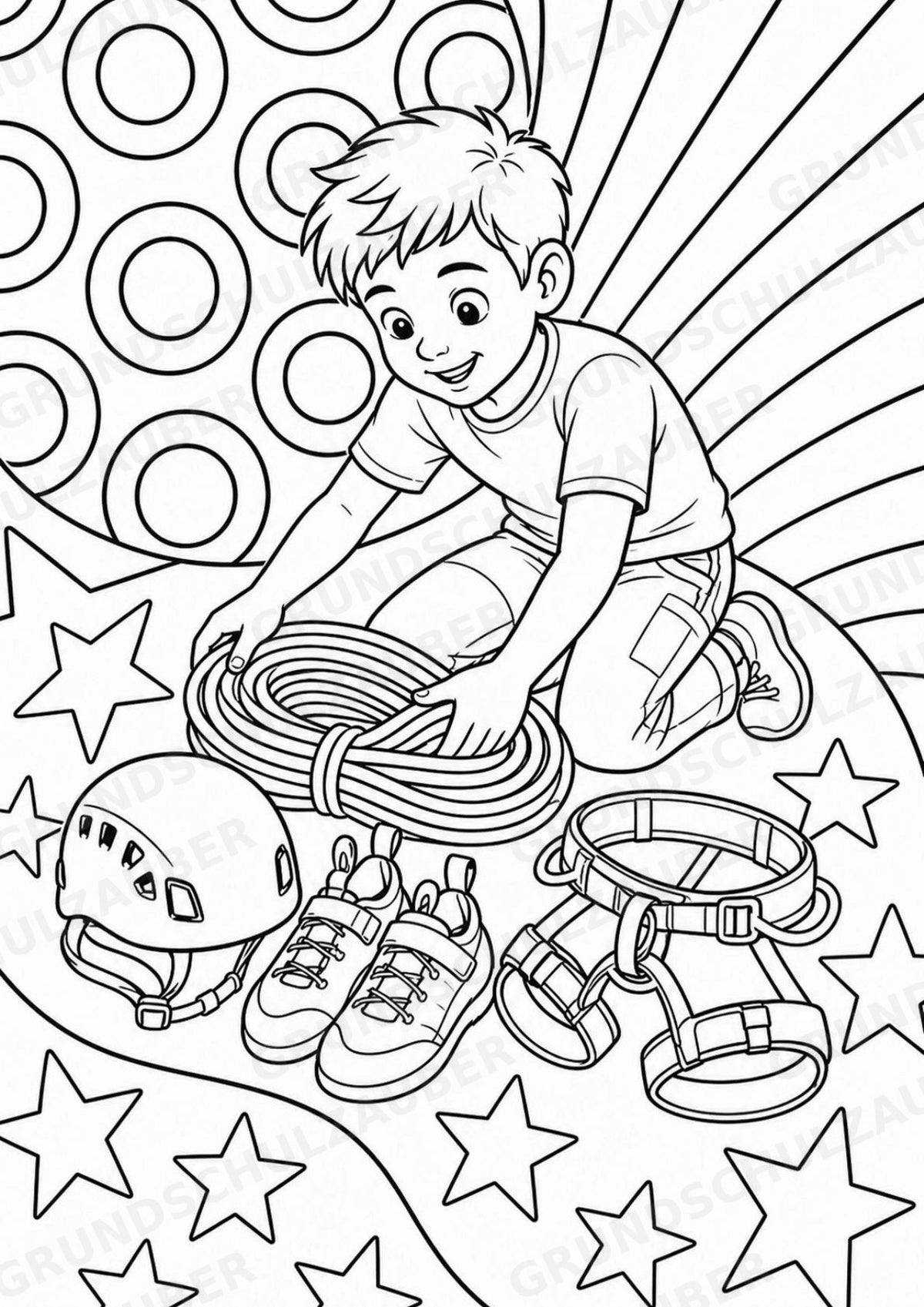 Klettern POP Art Ausmalbilder 15 Malvorlagen – Materialseite 15