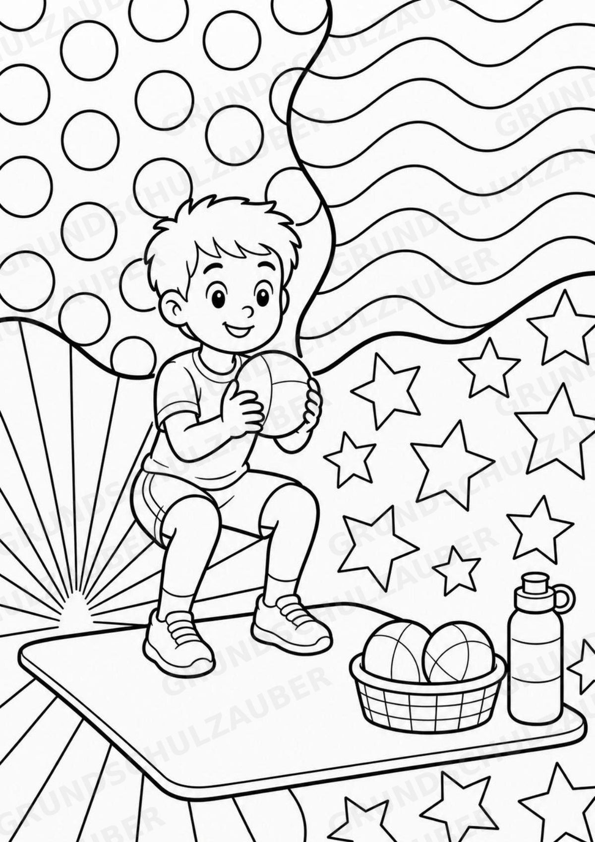 Krafttraining POP Art Ausmalbilder 15 Malvorlagen – Materialseite 2