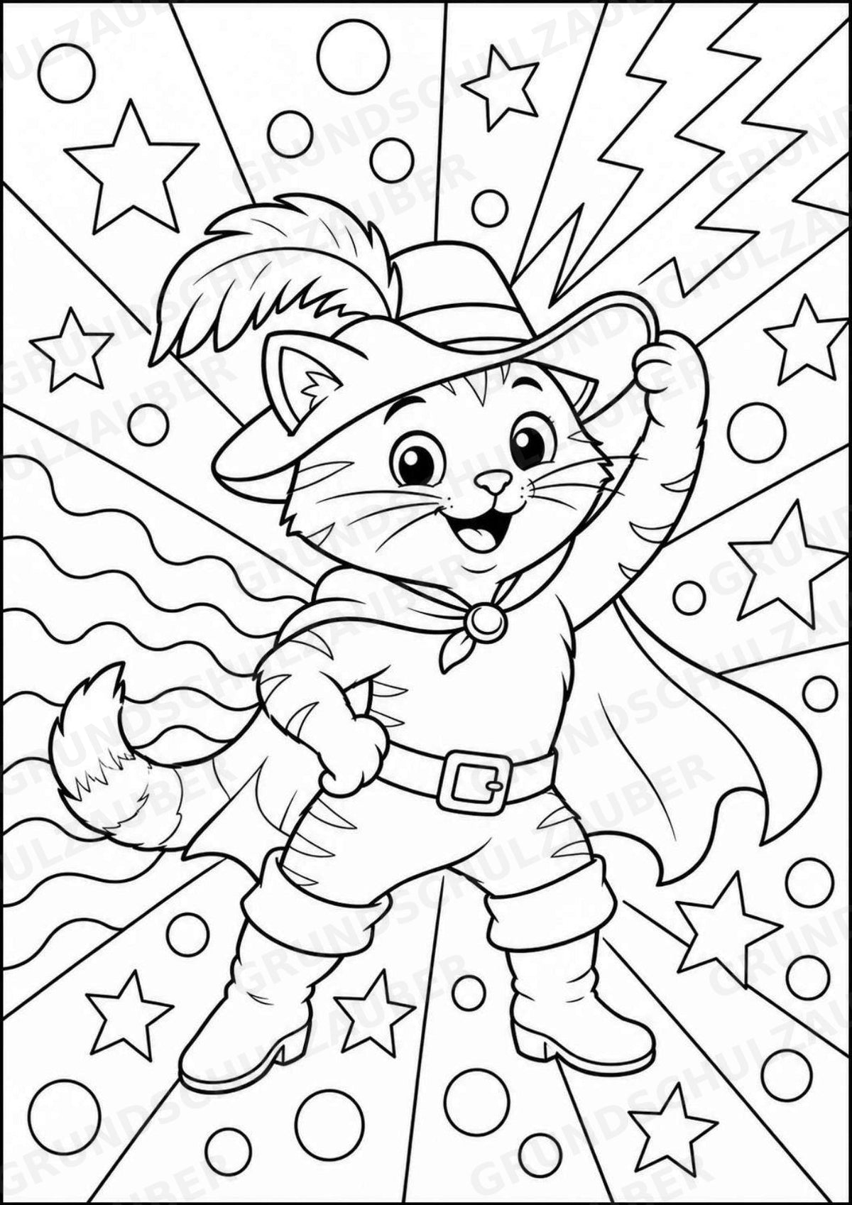 Märchen POP Art Ausmalbilder 15 Malvorlagen – Materialseite 9