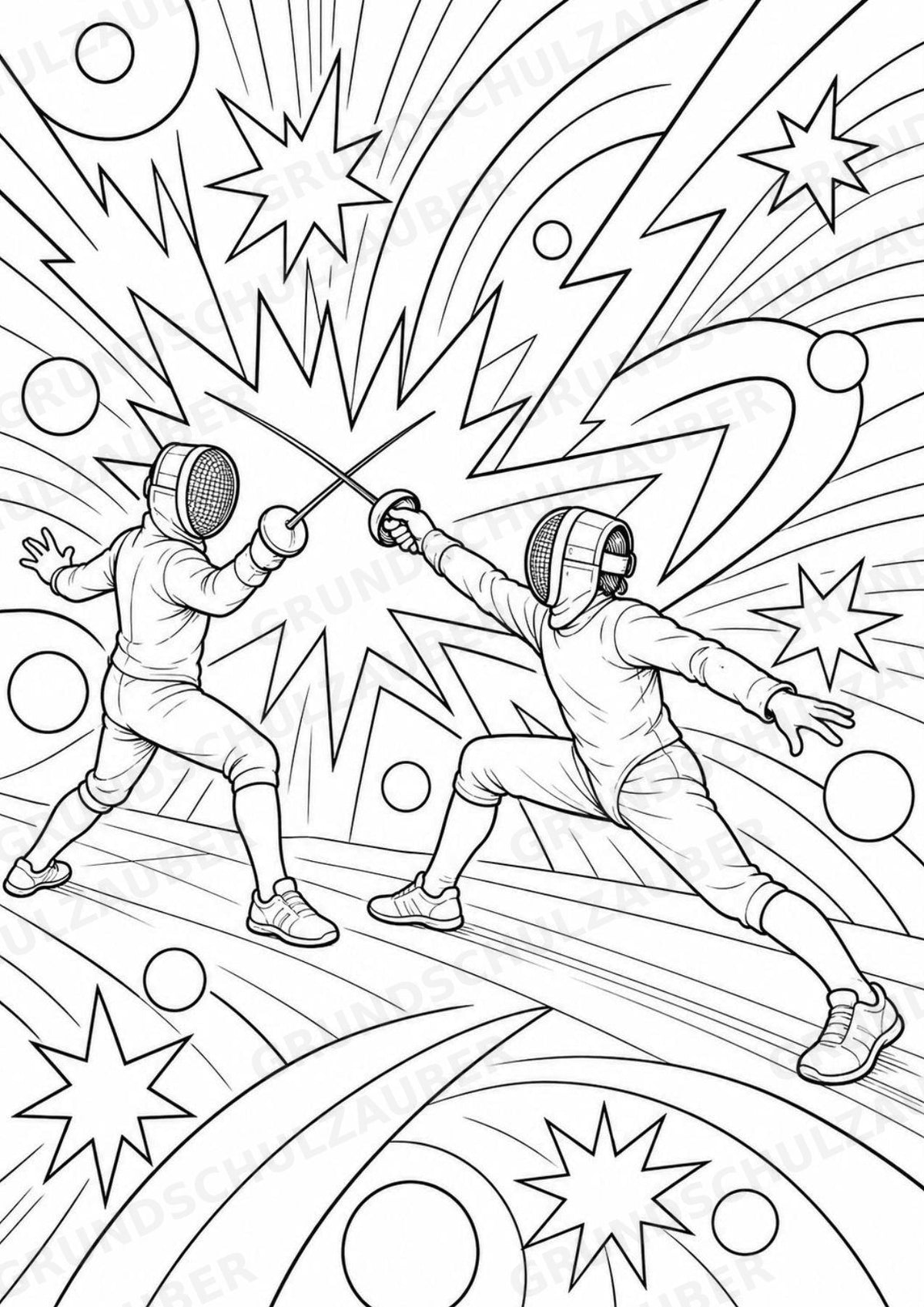 Olympische Spiele POP Art Ausmalbilder 15 Malvorlagen – Materialseite 4