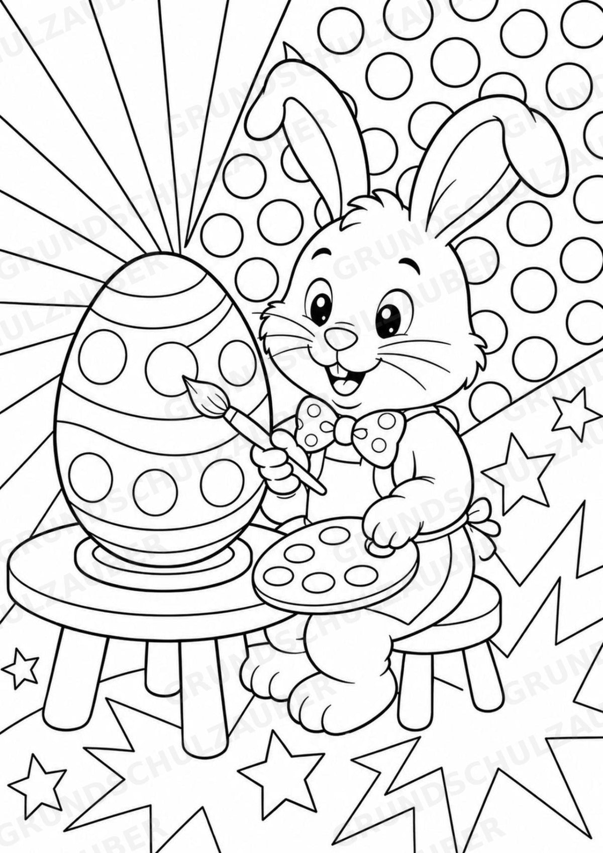 Ostern POP Art Ausmalbilder 15 Malvorlagen – Materialseite 3