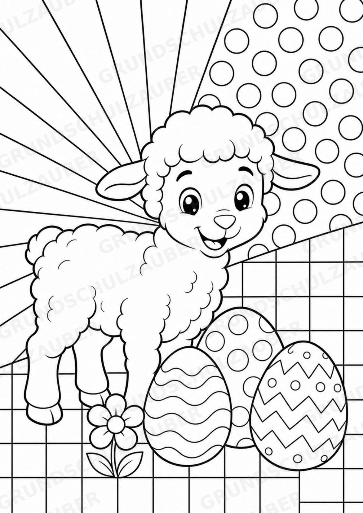 Ostern POP Art Ausmalbilder 15 Malvorlagen – Materialseite 5