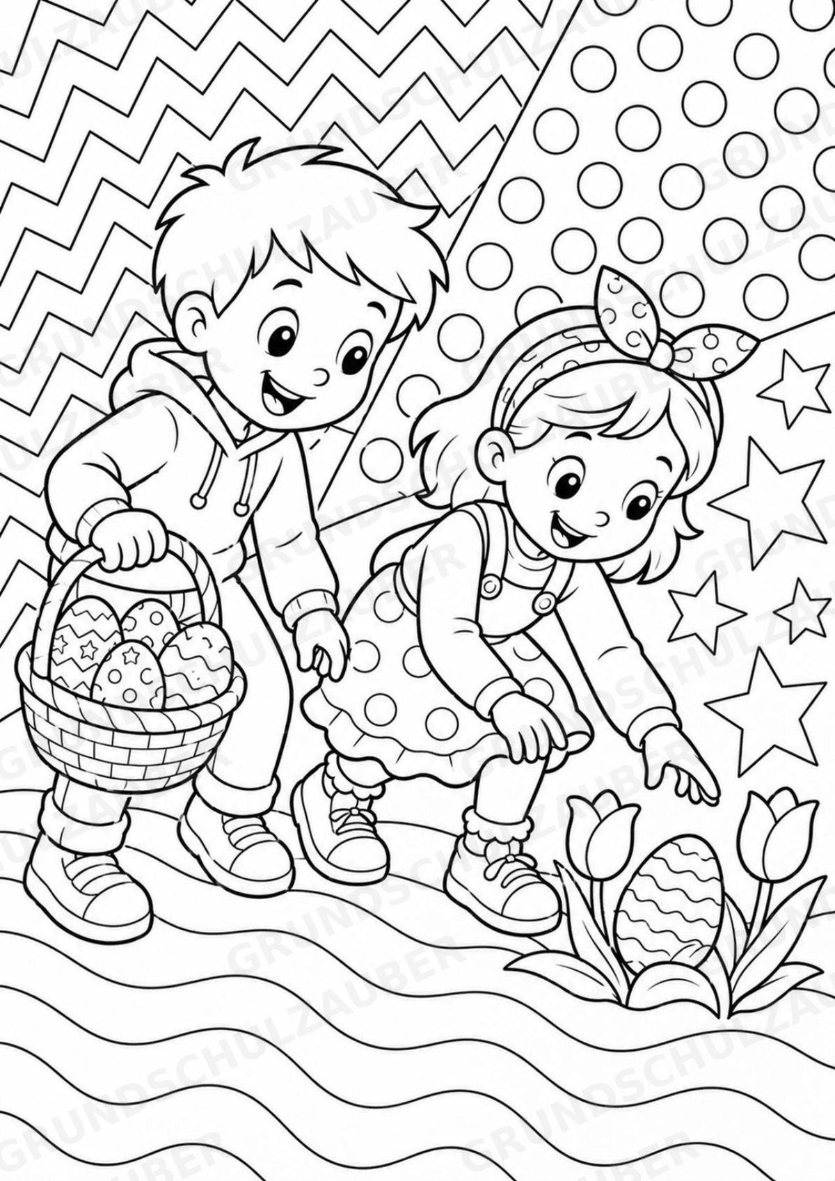 Ostern POP Art Ausmalbilder 15 Malvorlagen – Materialseite 6