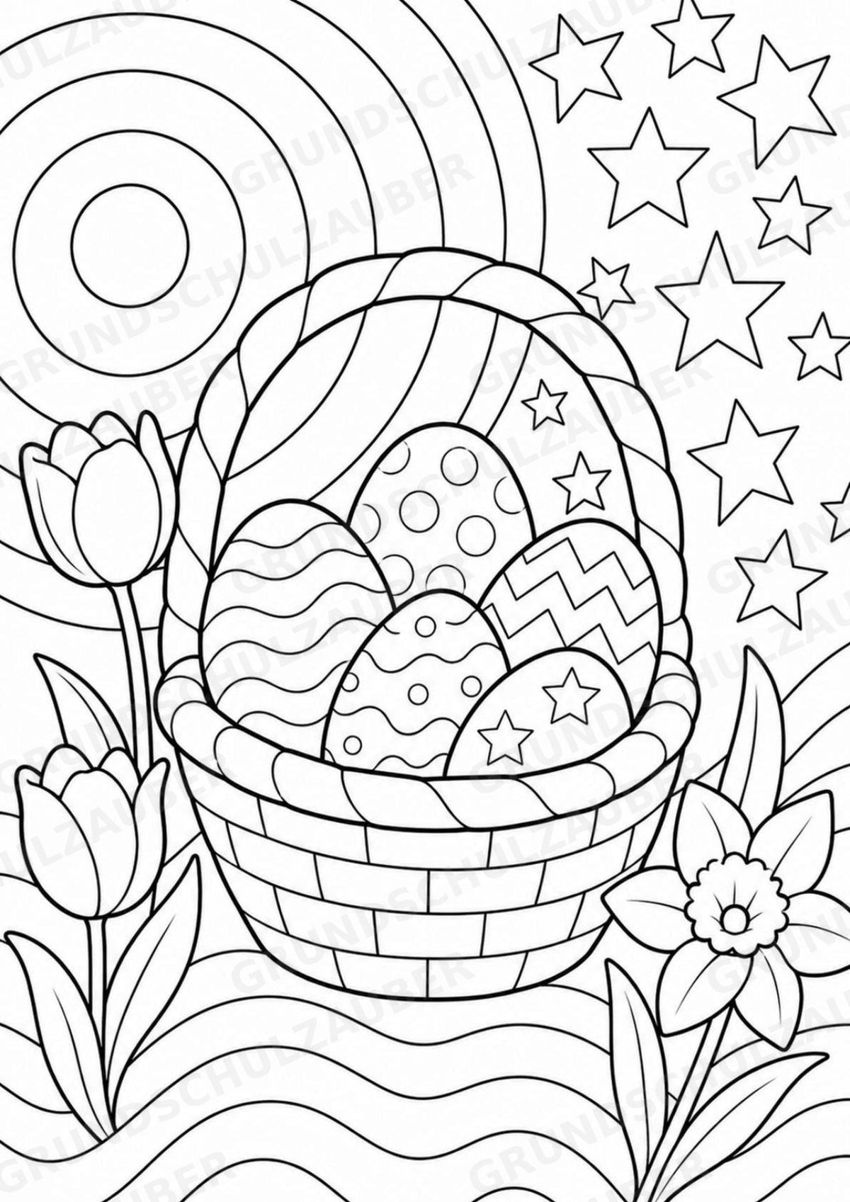 Ostern POP Art Ausmalbilder 15 Malvorlagen – Materialseite 7