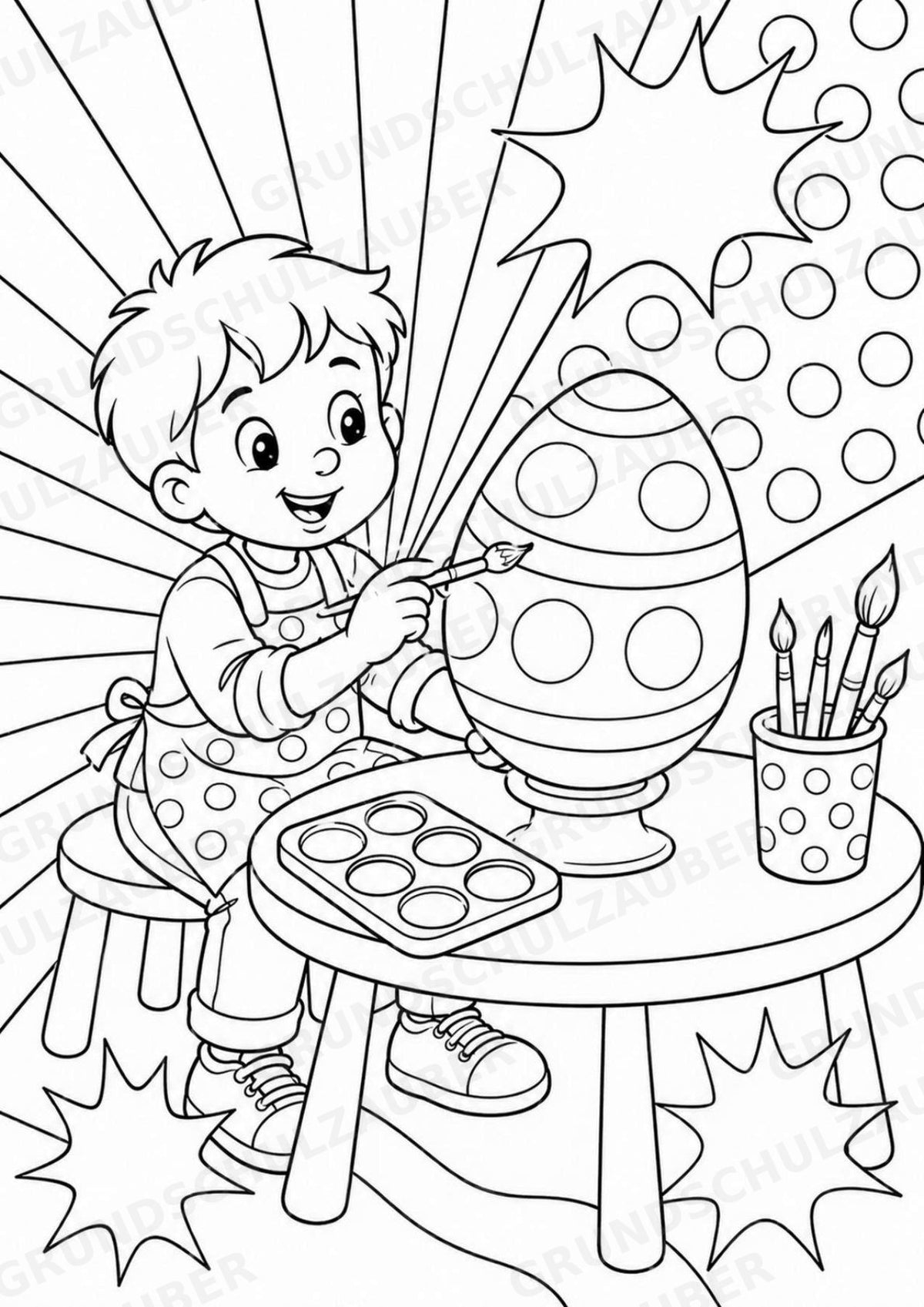 Ostern POP Art Ausmalbilder 15 Malvorlagen – Materialseite 10