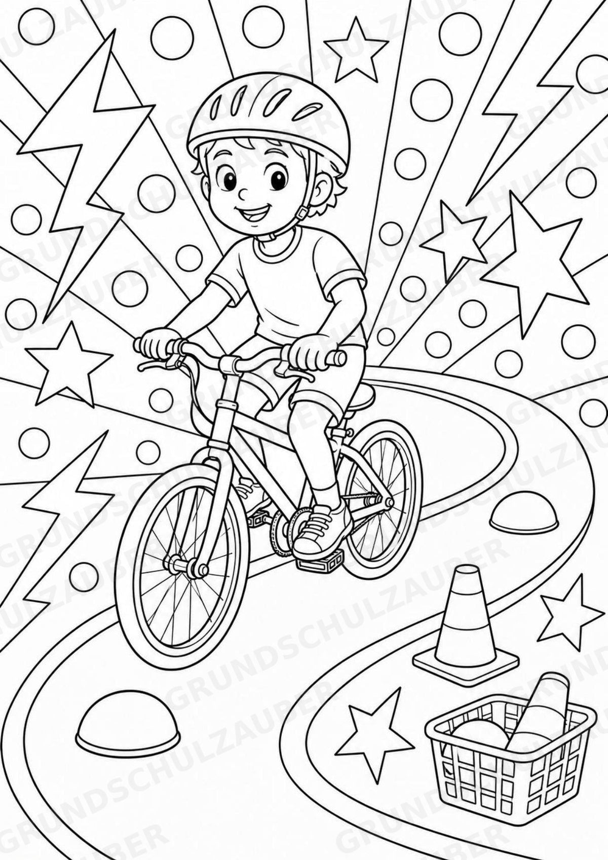 Radsport POP Art Ausmalbilder 15 Malvorlagen – Materialseite 14