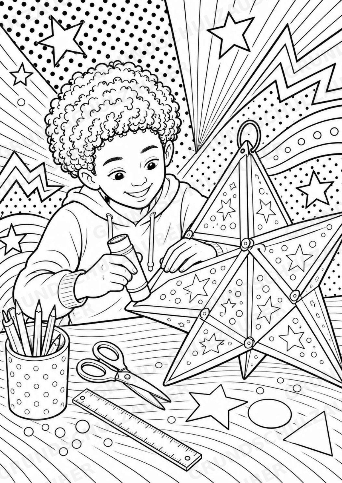 Sankt Martin POP Art Ausmalbilder 15 Malvorlagen – Materialseite 11