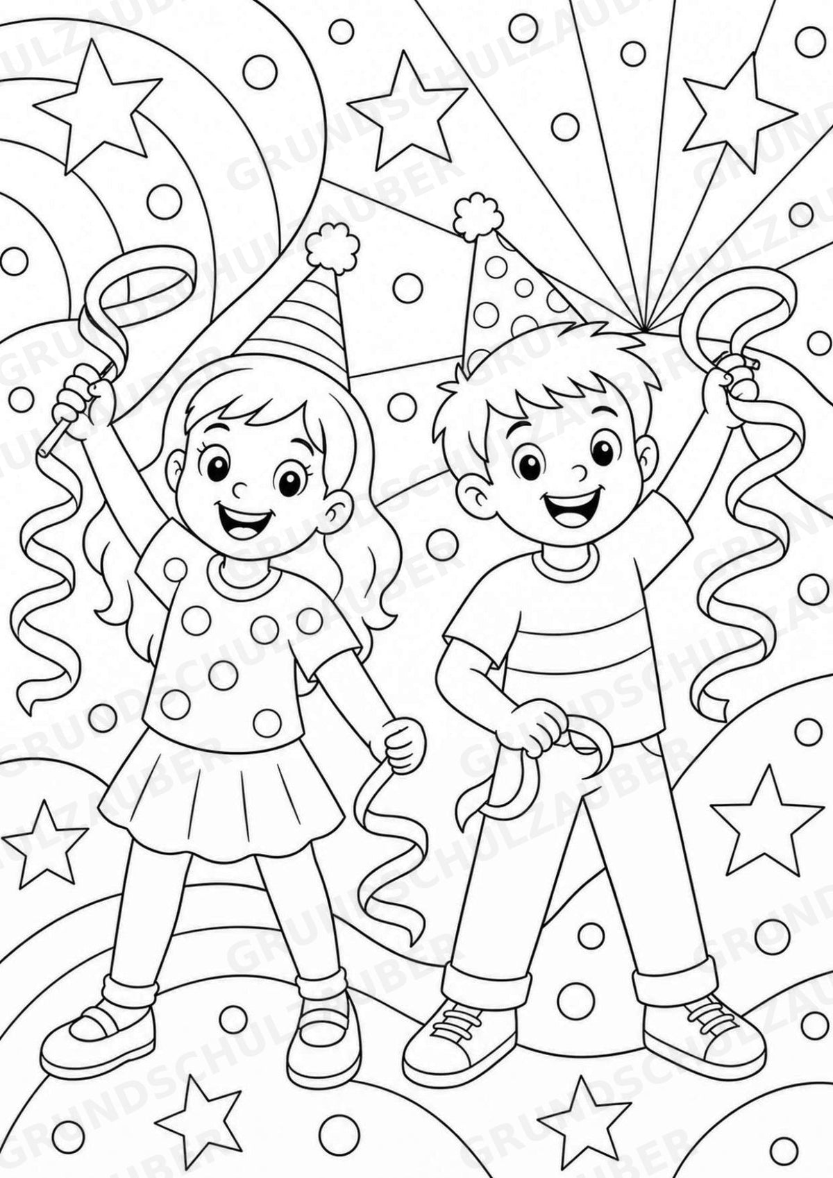 Silvester POP Art Ausmalbilder 15 Malvorlagen – Materialseite 2