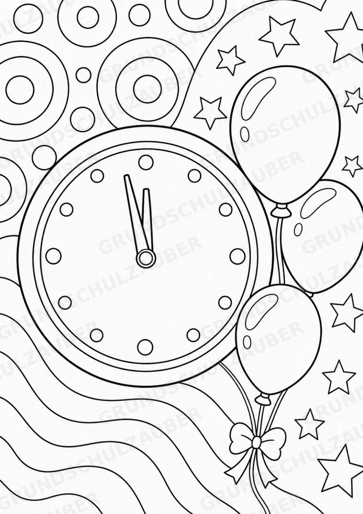 Silvester POP Art Ausmalbilder 15 Malvorlagen – Materialseite 3