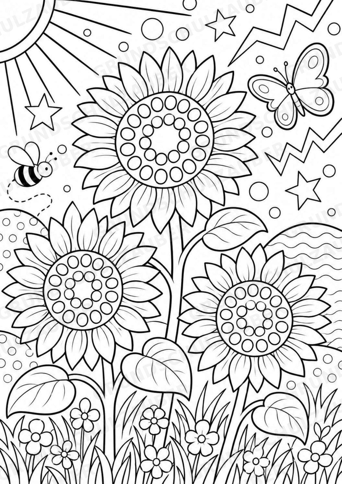 Sommer POP Art Ausmalbilder 15 Malvorlagen – Materialseite 16