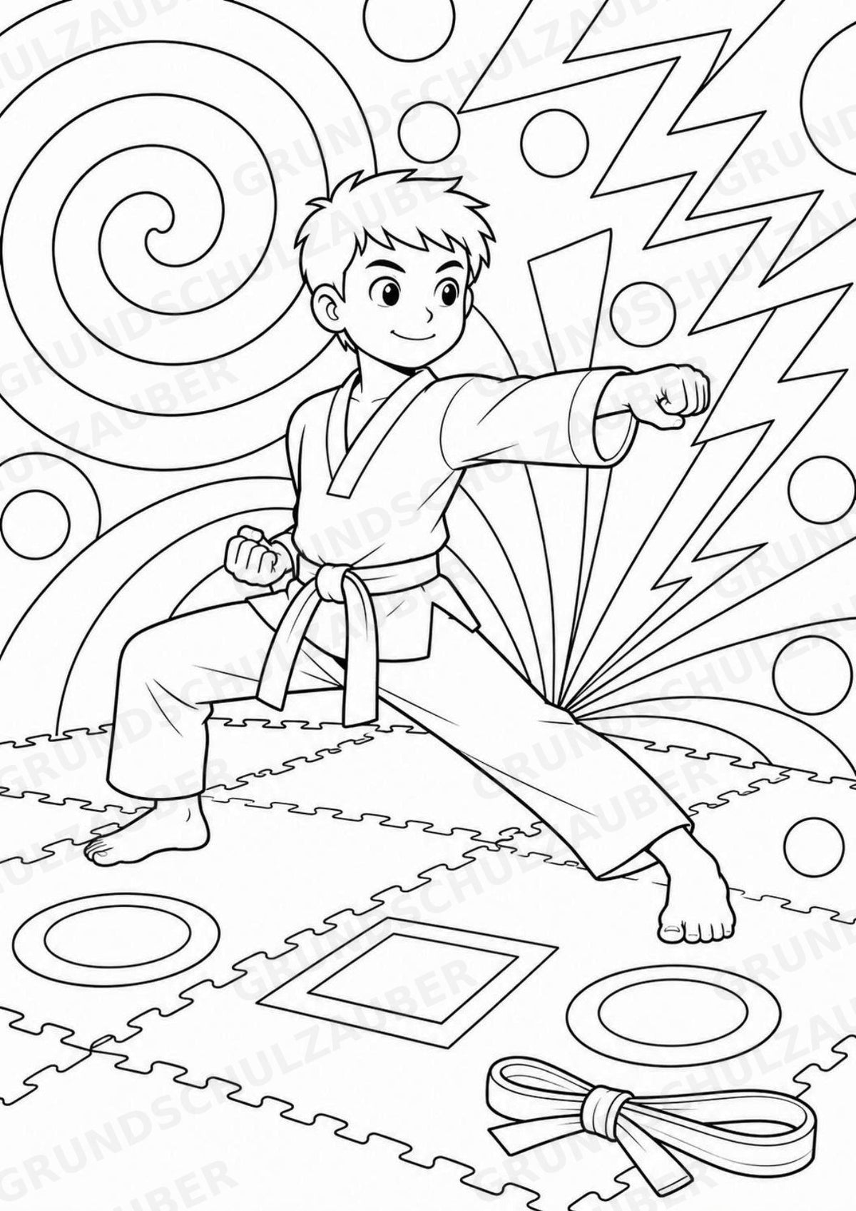 Taekwando POP Art Ausmalbilder 15 Malvorlagen – Materialseite 7