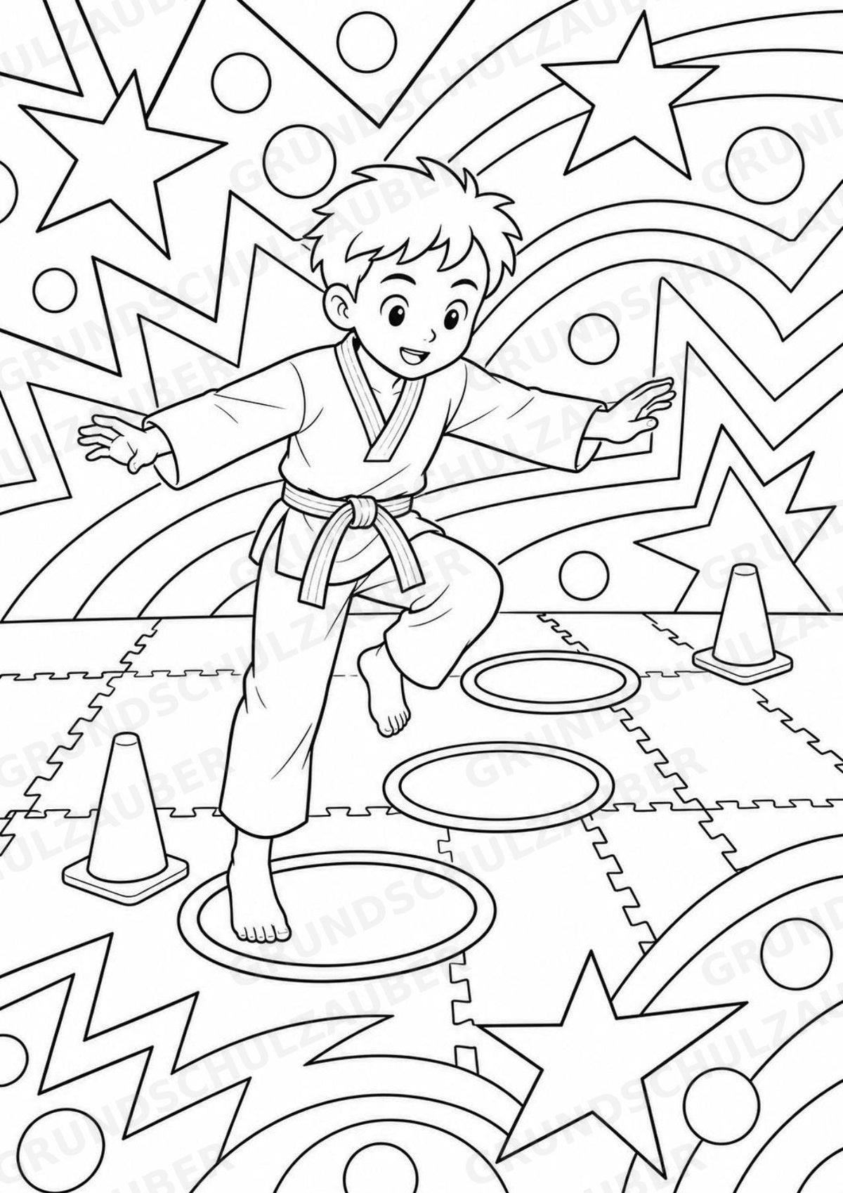 Taekwando POP Art Ausmalbilder 15 Malvorlagen – Materialseite 12