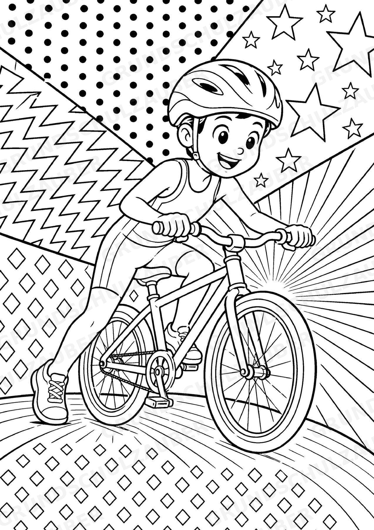 Triathlon POP Art Ausmalbilder 15 Malvorlagen – Materialseite 8