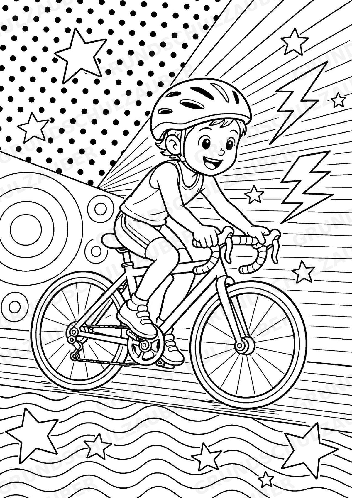 Triathlon POP Art Ausmalbilder 15 Malvorlagen – Materialseite 9