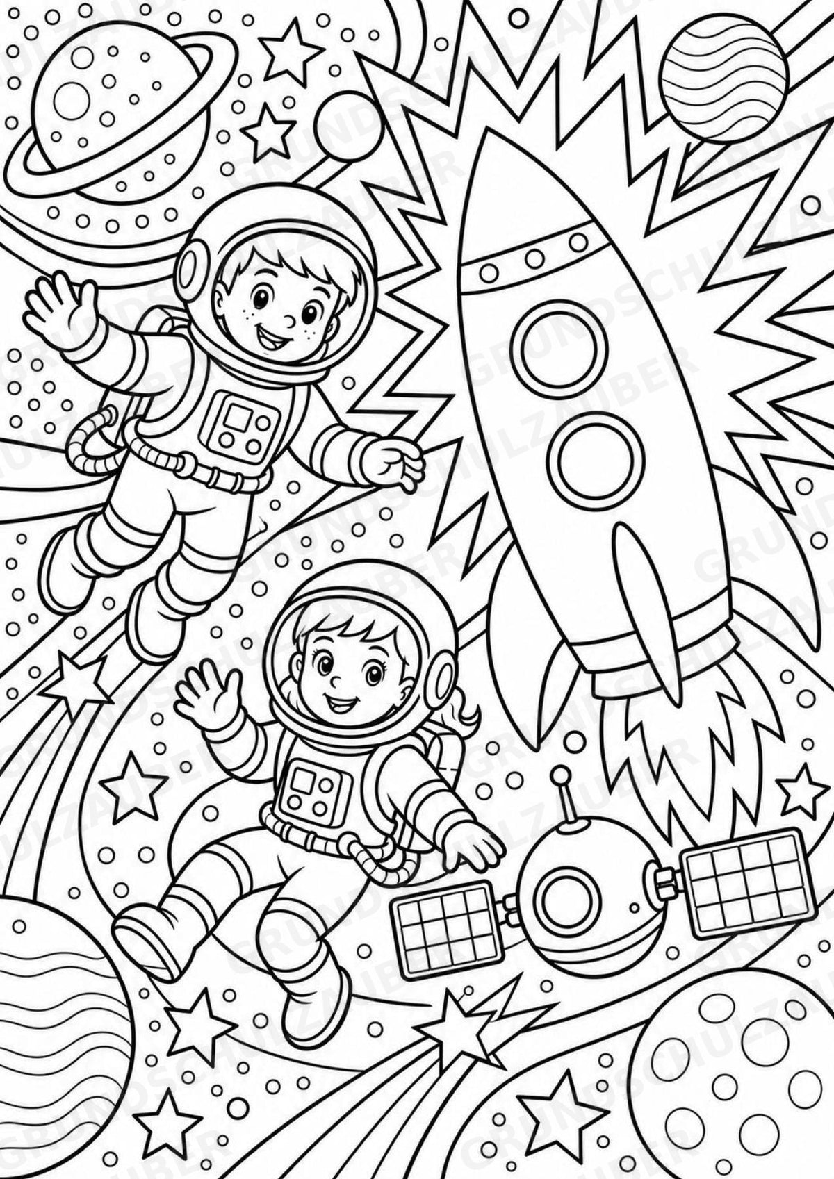 Universum POP Art Ausmalbilder 15 Malvorlagen – Materialseite 2