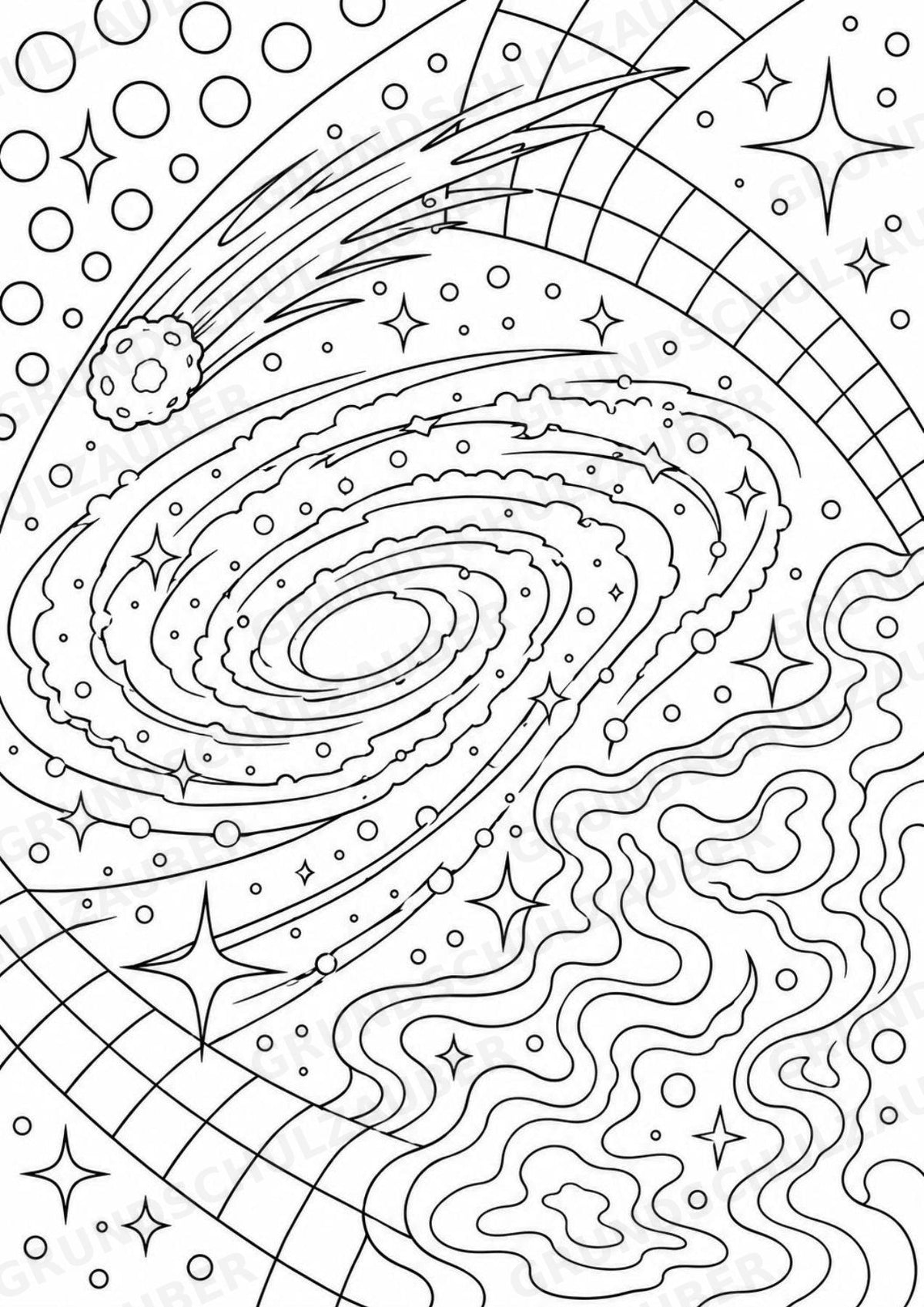 Universum POP Art Ausmalbilder 15 Malvorlagen – Materialseite 6