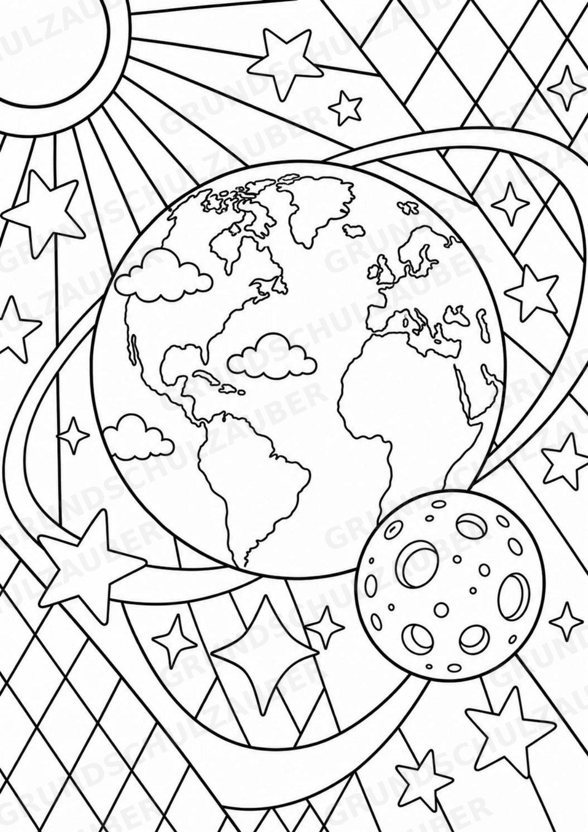 Universum POP Art Ausmalbilder 15 Malvorlagen – Materialseite 10