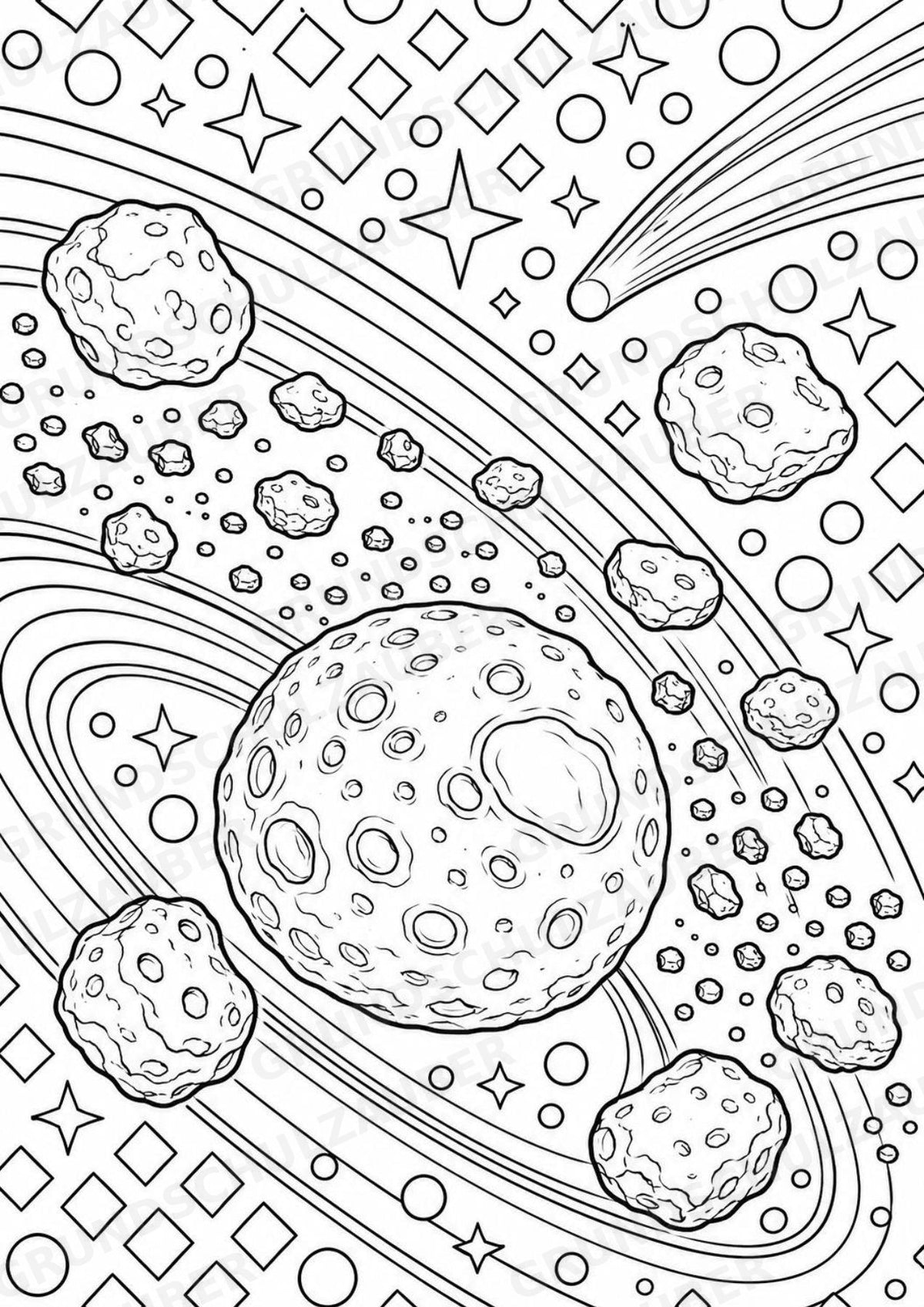 Universum POP Art Ausmalbilder 15 Malvorlagen – Materialseite 14