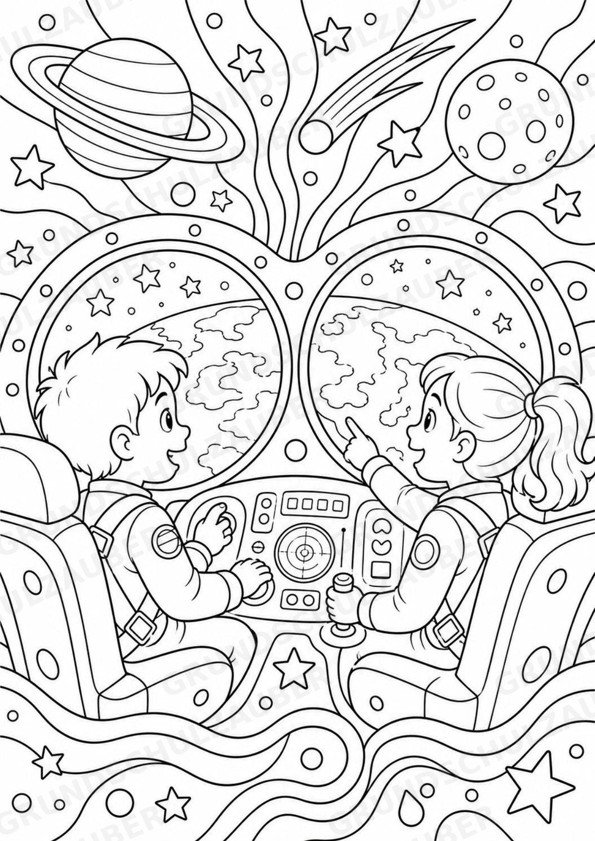 Universum POP Art Ausmalbilder 15 Malvorlagen – Materialseite 15
