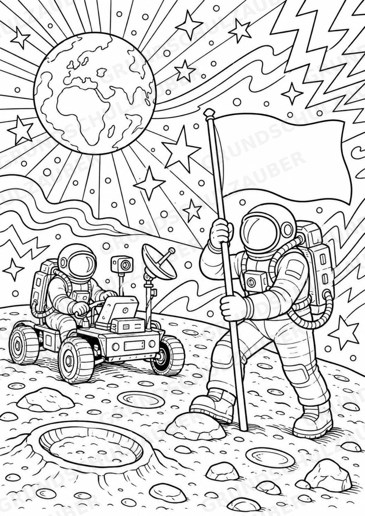 Universum POP Art Ausmalbilder 15 Malvorlagen – Materialseite 16