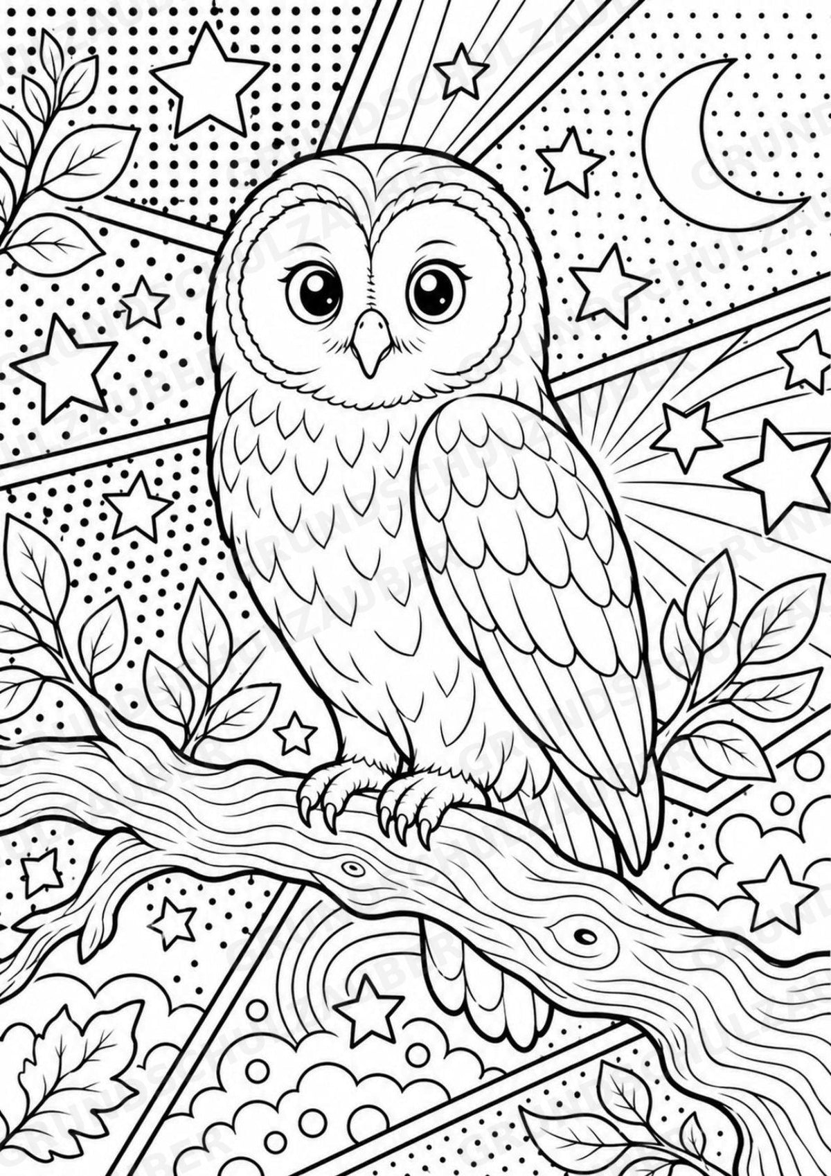Waldtiere POP Art Ausmalbilder 15 Malvorlagen – Materialseite 6