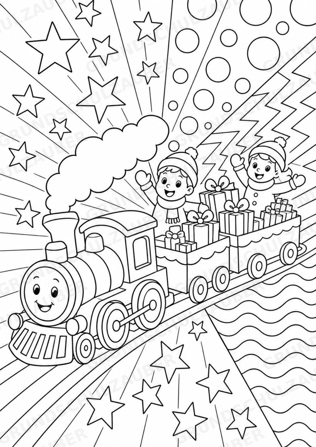 Weihnachten POP Art Ausmalbilder 15 Malvorlagen – Materialseite 16