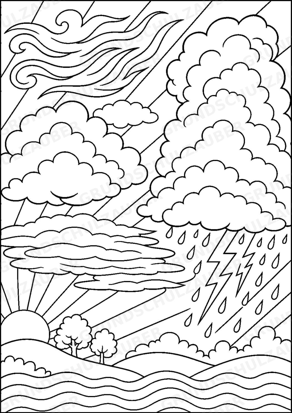 Wetter POP Art Ausmalbilder 15 Malvorlagen – Materialseite 11