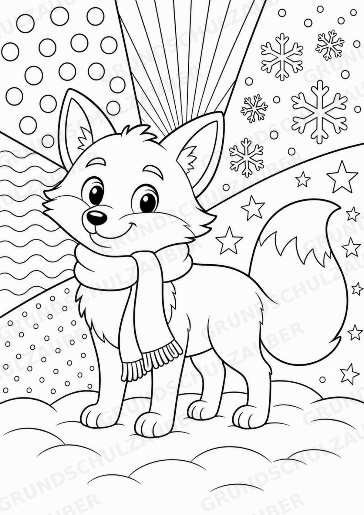 Winter POP Art Ausmalbilder 15 Malvorlagen – Materialseite 12