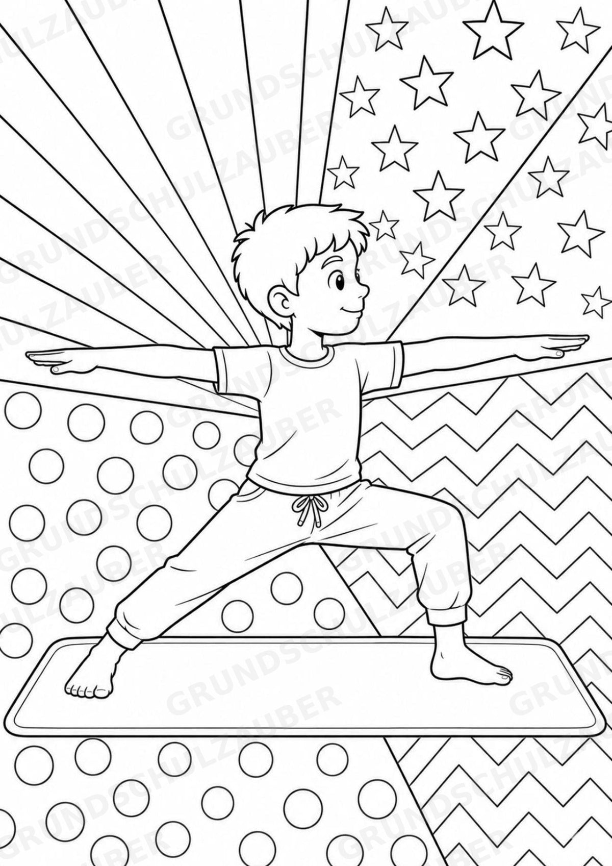 Yoga POP Art Ausmalbilder 15 Malvorlagen – Materialseite 4