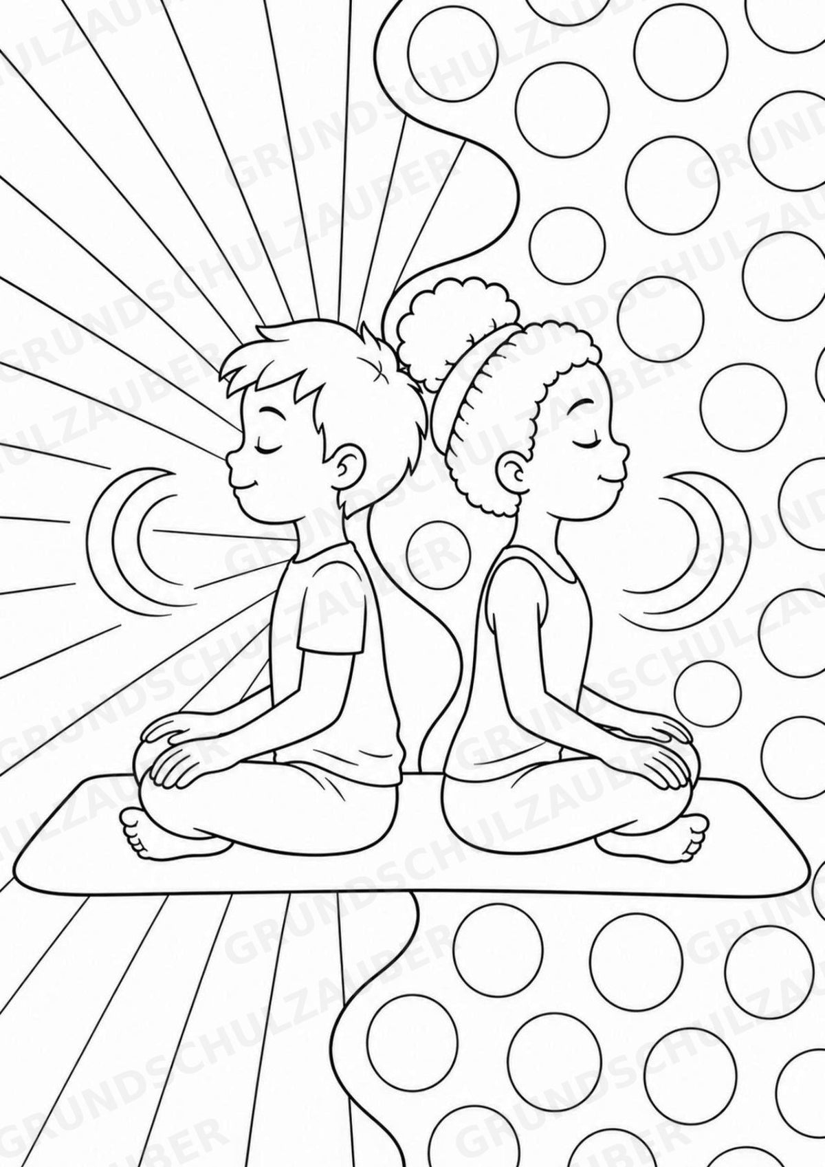 Yoga POP Art Ausmalbilder 15 Malvorlagen – Materialseite 9
