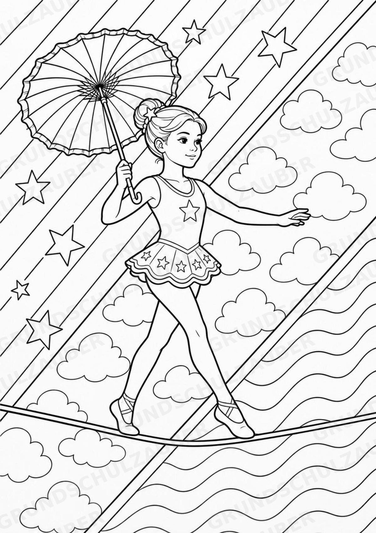 Zirkus POP Art Ausmalbilder 15 Malvorlagen – Materialseite 5