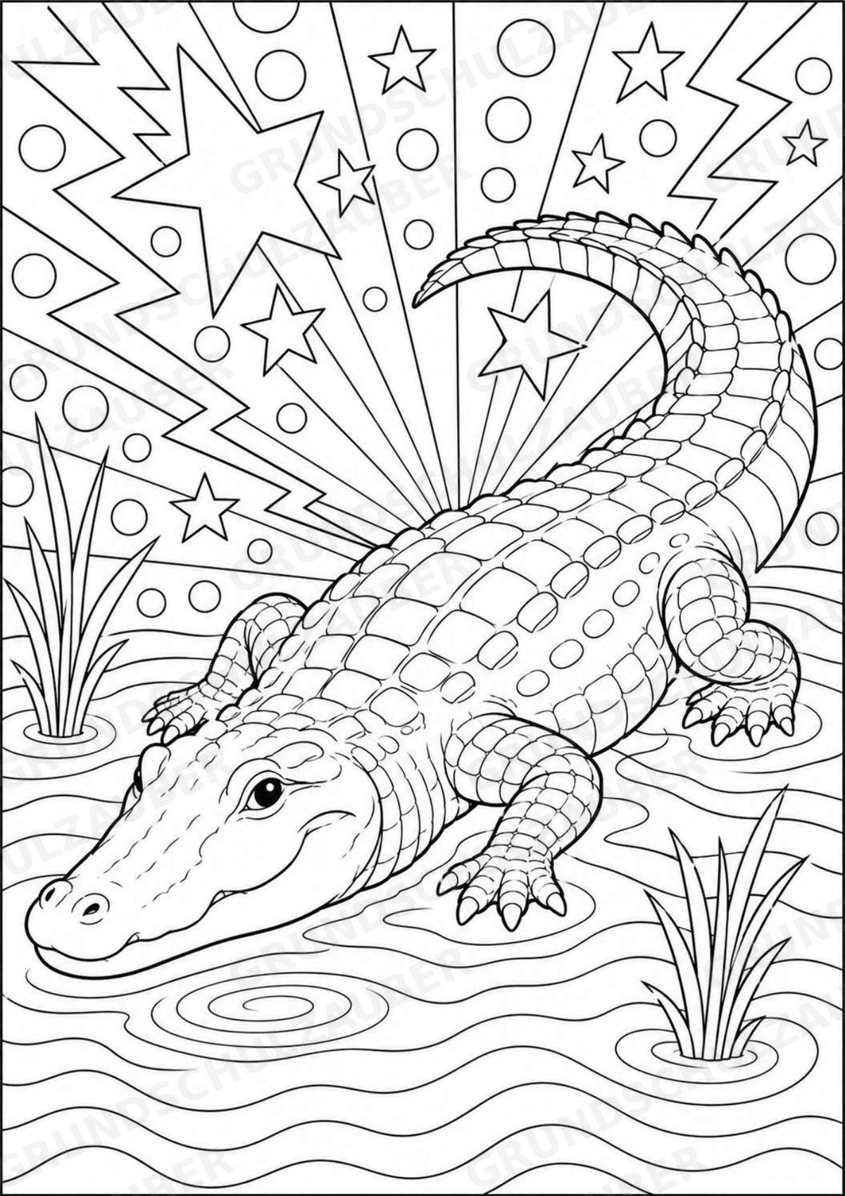 Zootiere POP Art Ausmalbilder 15 Malvorlagen – Materialseite 15