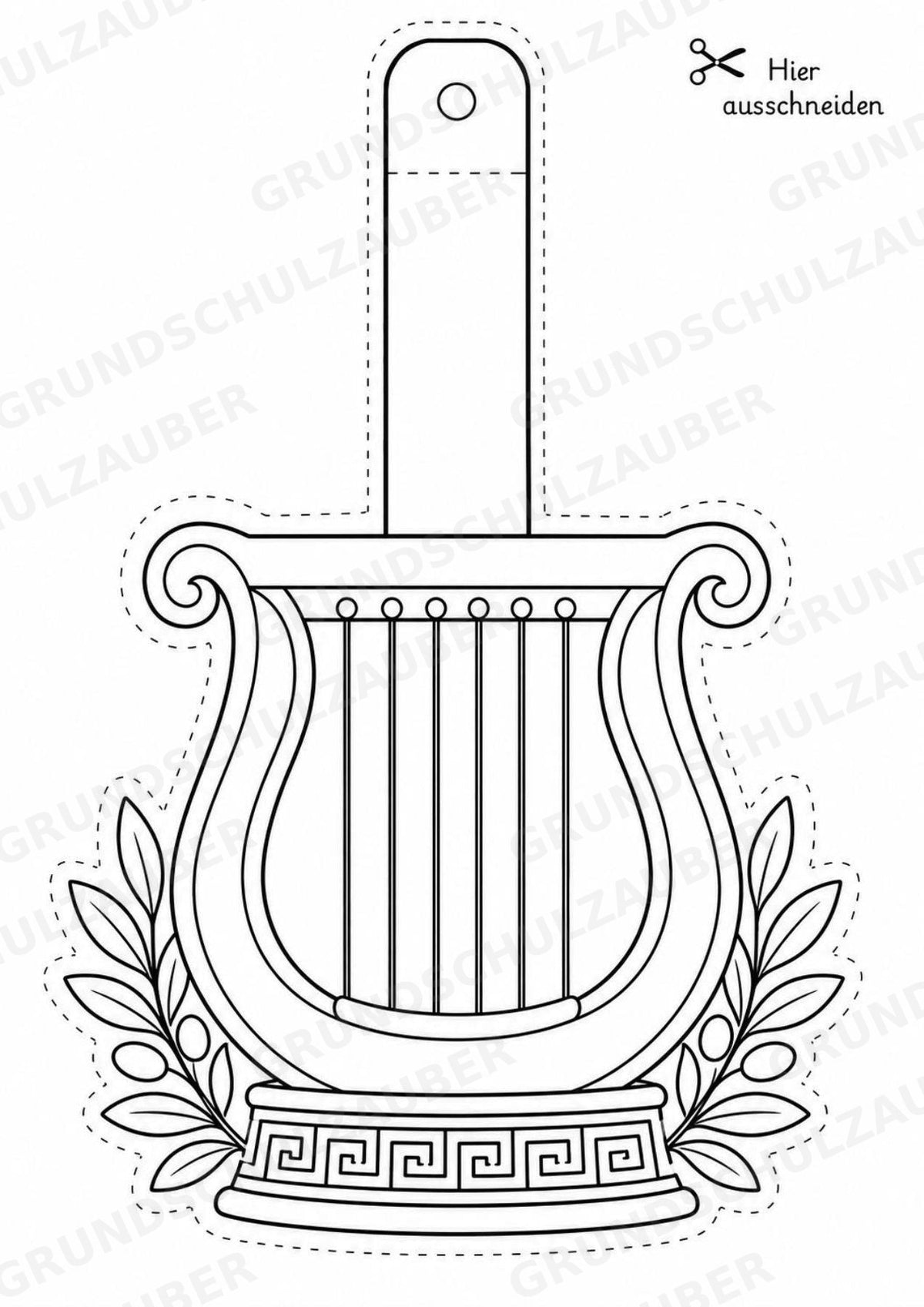 Antikes Griechenland Girlande Fensterdeko Basteln Ausmalbild Ausschneiden 15 Vorlagen – Materialseite 10