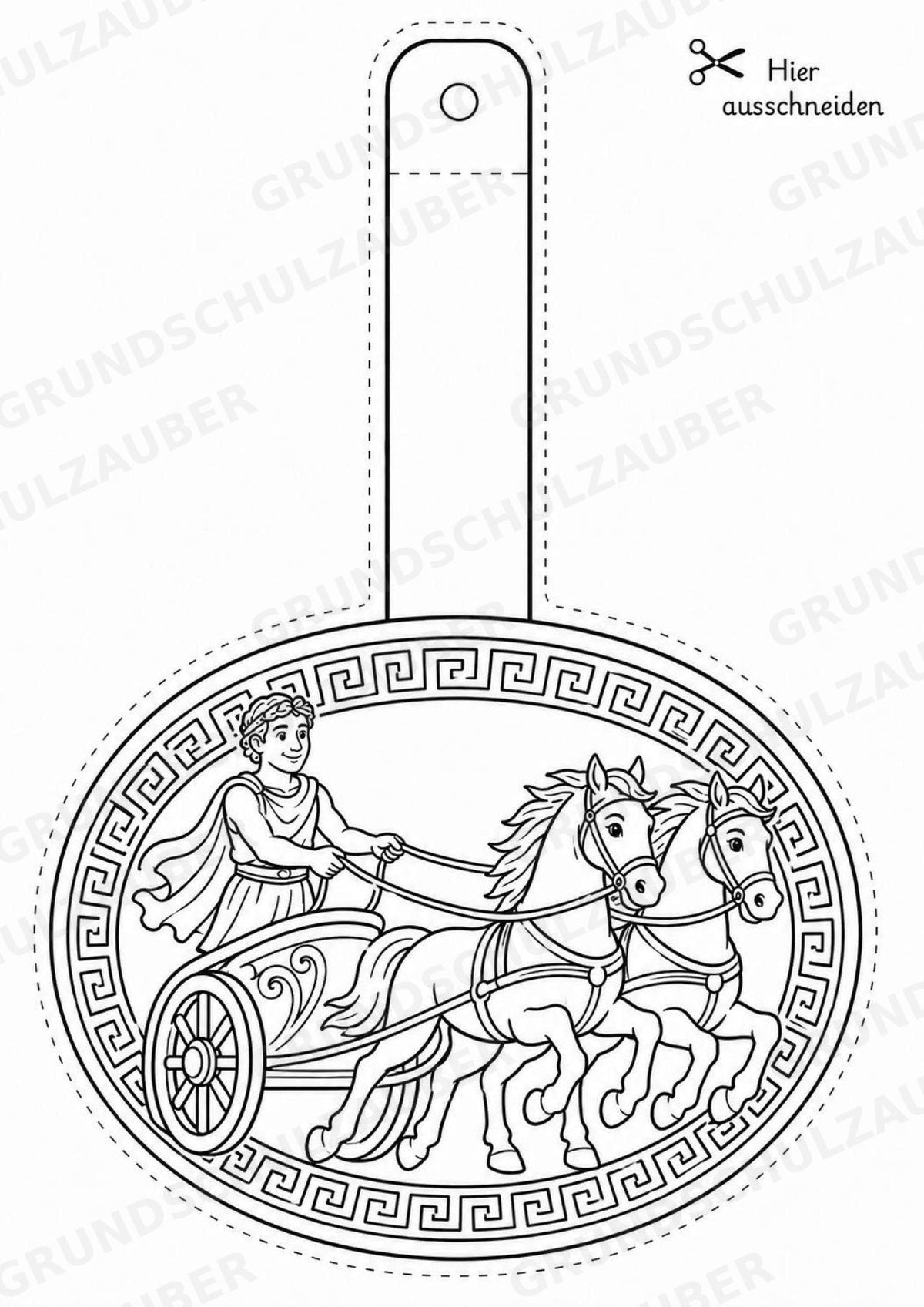 Antikes Griechenland Girlande Fensterdeko Basteln Ausmalbild Ausschneiden 15 Vorlagen – Materialseite 14