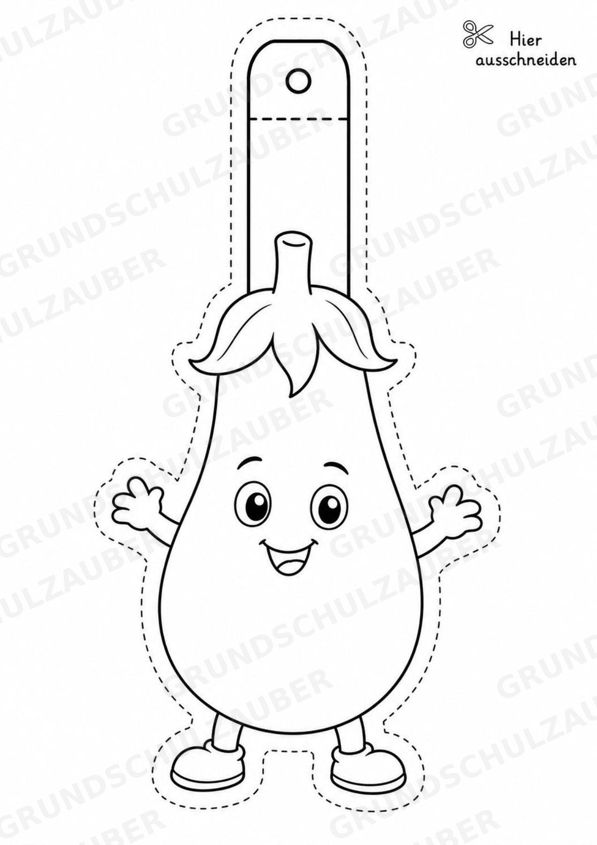 Aubergine Girlande Fensterdeko Basteln Ausmalbild Ausschneiden 15 Vorlagen – Materialseite 2