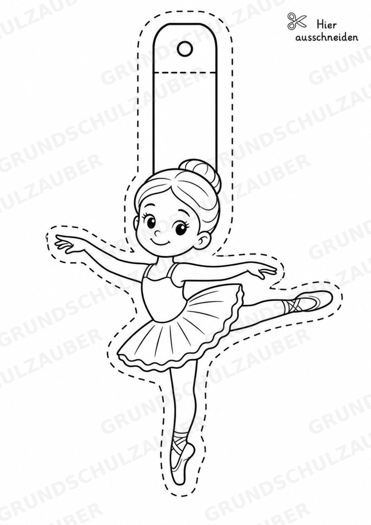 Ballett Girlande Fensterdeko Basteln Ausmalbild Ausschneiden 15 Vorlagen – Materialseite 10