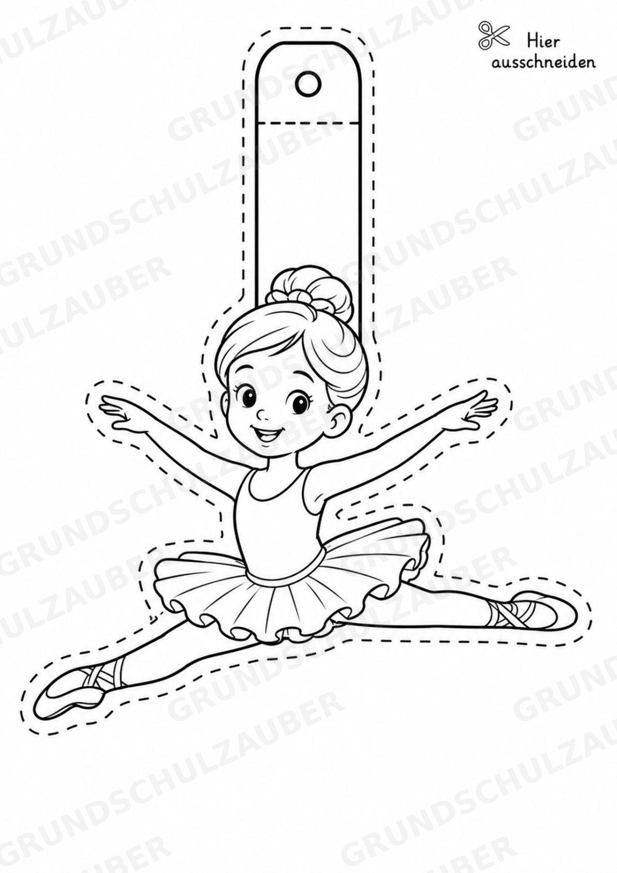 Ballett Girlande Fensterdeko Basteln Ausmalbild Ausschneiden 15 Vorlagen – Materialseite 12