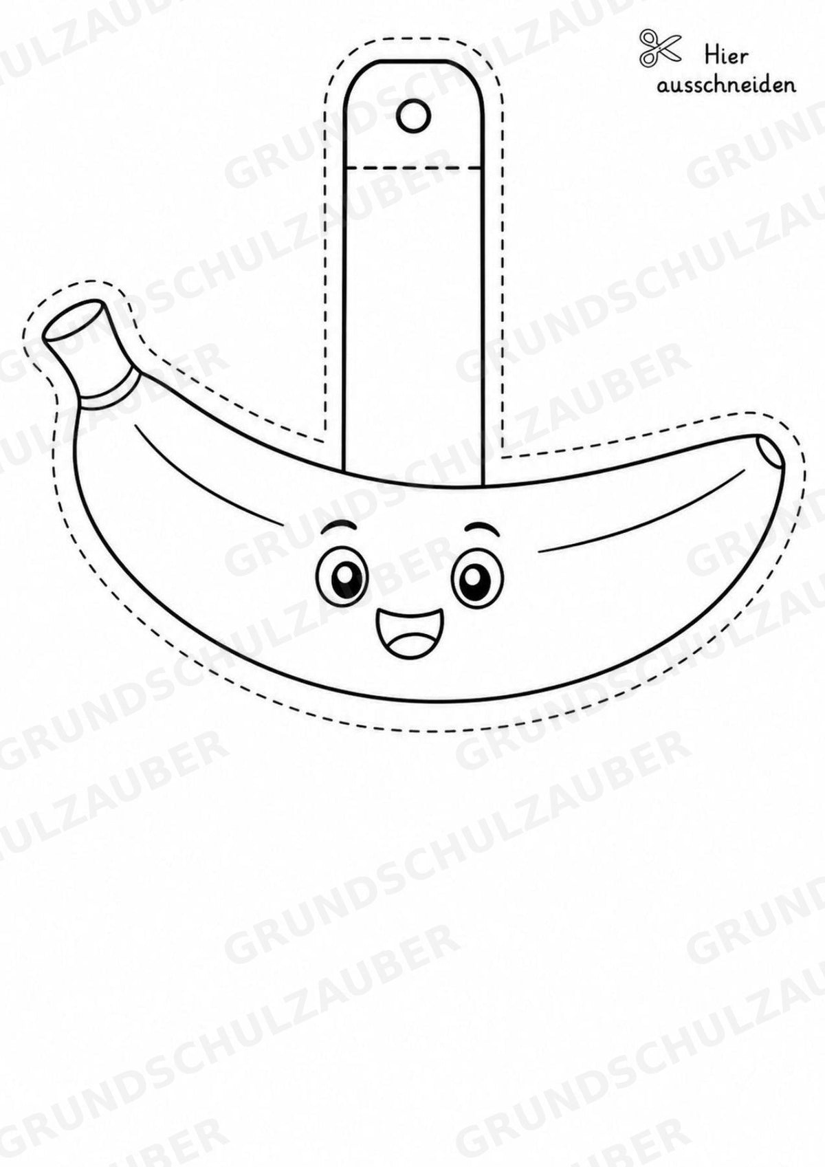 Banane Girlande Fensterdeko Basteln Ausmalbild Ausschneiden 15 Vorlagen – Materialseite 2