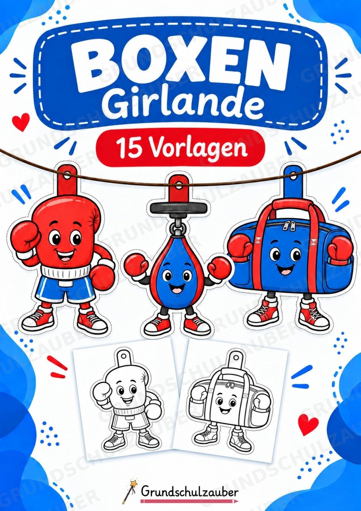 Boxen Girlande Fensterdeko Basteln Ausmalbild Ausschneiden 15 Vorlagen – Cover