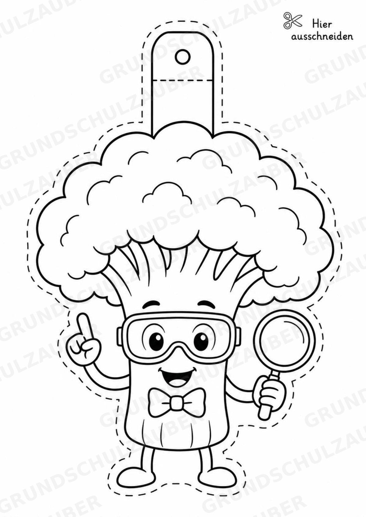 Brokkoli Girlande Fensterdeko Basteln Ausmalbild Ausschneiden 15 Vorlagen – Materialseite 9