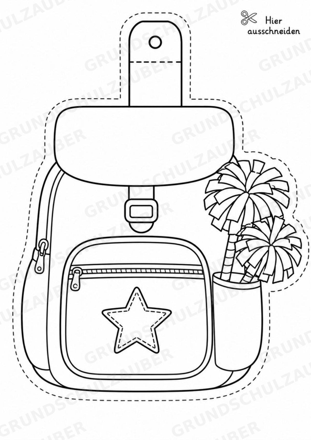 Cheerleading Girlande Fensterdeko Basteln Ausmalbild Ausschneiden 15 Vorlagen – Materialseite 11