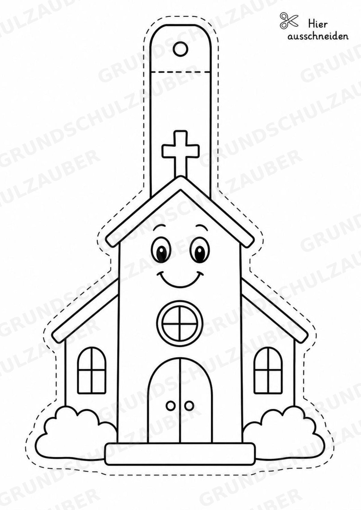 Christentum Girlande Fensterdeko Basteln Ausmalbild Ausschneiden 15 Vorlagen – Materialseite 2