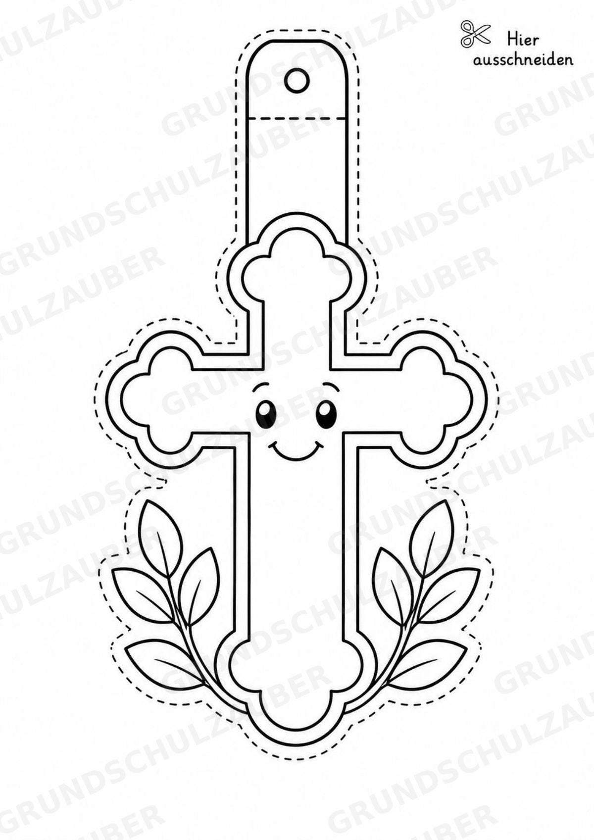 Christentum Girlande Fensterdeko Basteln Ausmalbild Ausschneiden 15 Vorlagen – Materialseite 4