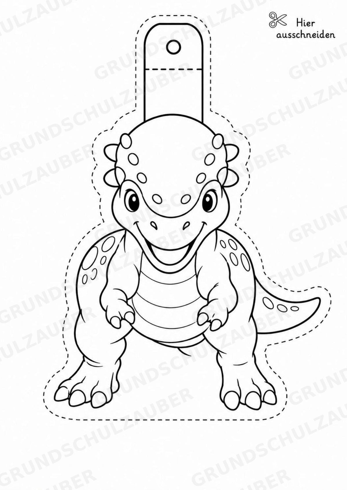 Dinosaurier Girlande Fensterdeko Basteln Ausmalbild Ausschneiden 15 Vorlagen – Materialseite 13