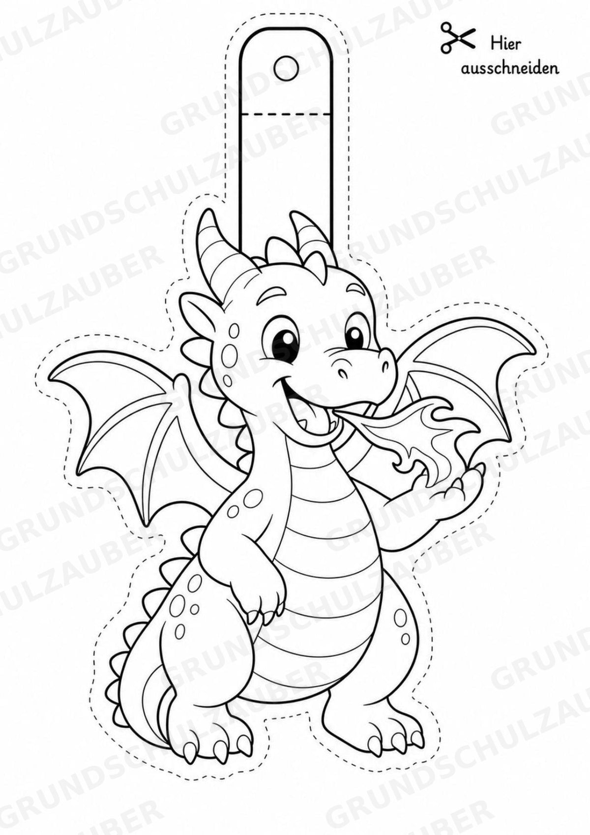 Drache Girlande Fensterdeko Basteln Ausmalbild Ausschneiden 15 Vorlagen – Materialseite 15