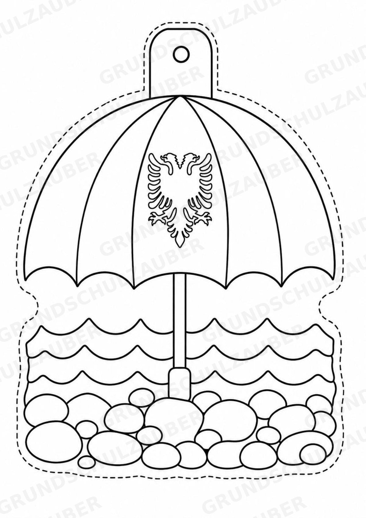 Albanien – Fensterdeko – Basteln – Ausmalbild – Ausschneiden – 15 Vorlagen – Materialseite 12