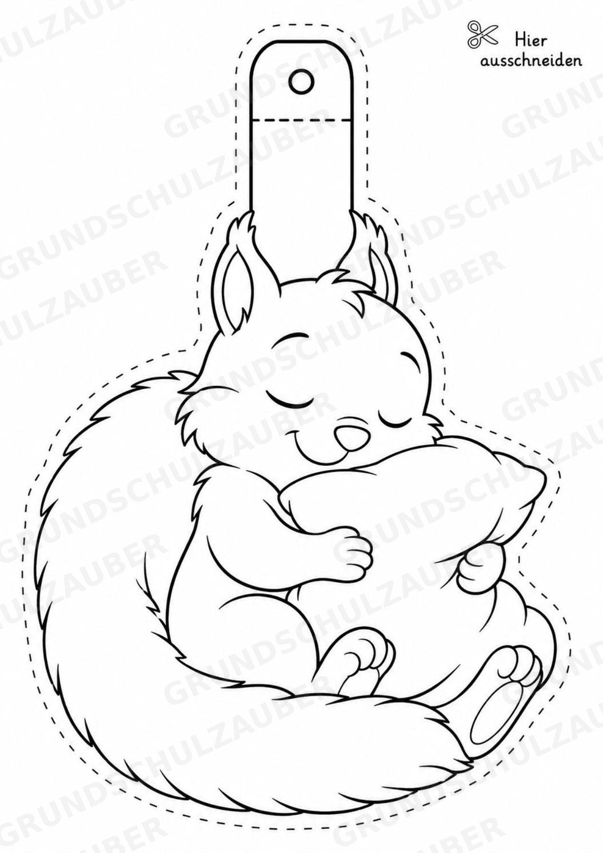 Eichhörnchen – Fensterdeko – Basteln – Ausmalbild – Ausschneiden – 15 Vorlagen – Materialseite 11