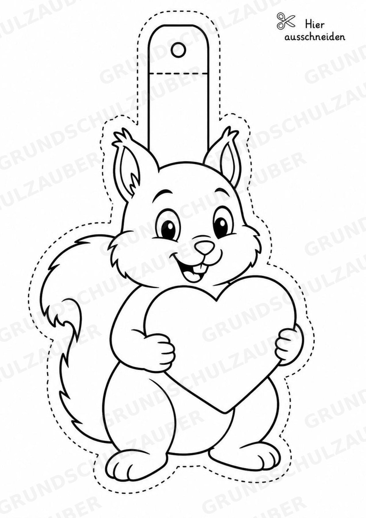 Eichhörnchen – Fensterdeko – Basteln – Ausmalbild – Ausschneiden – 15 Vorlagen – Materialseite 15